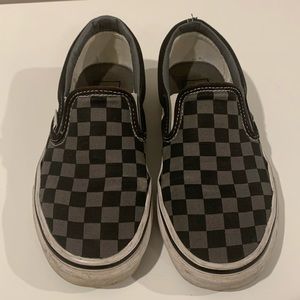 Black and Gray Checkered Vans